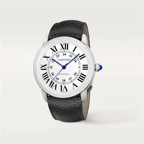 cartier ronde solo 42mm blue|must de cartier round watch.